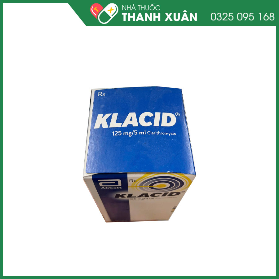 Klacid 125mg/5ml điều trị nhiễm khuẩn hô hấp, nhiễm khuẩn da và mô